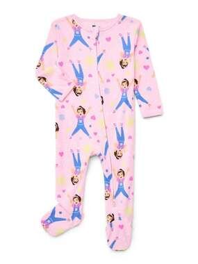 Ms. Rachel Baby Two-Way Zip Front Footed Pajama One-Piece, Size Newborn